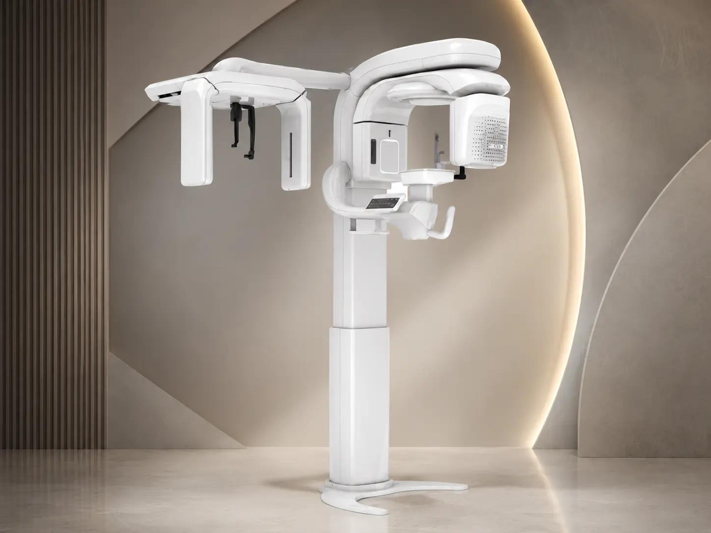 Dentist reviewing three-dimensional dental imaging