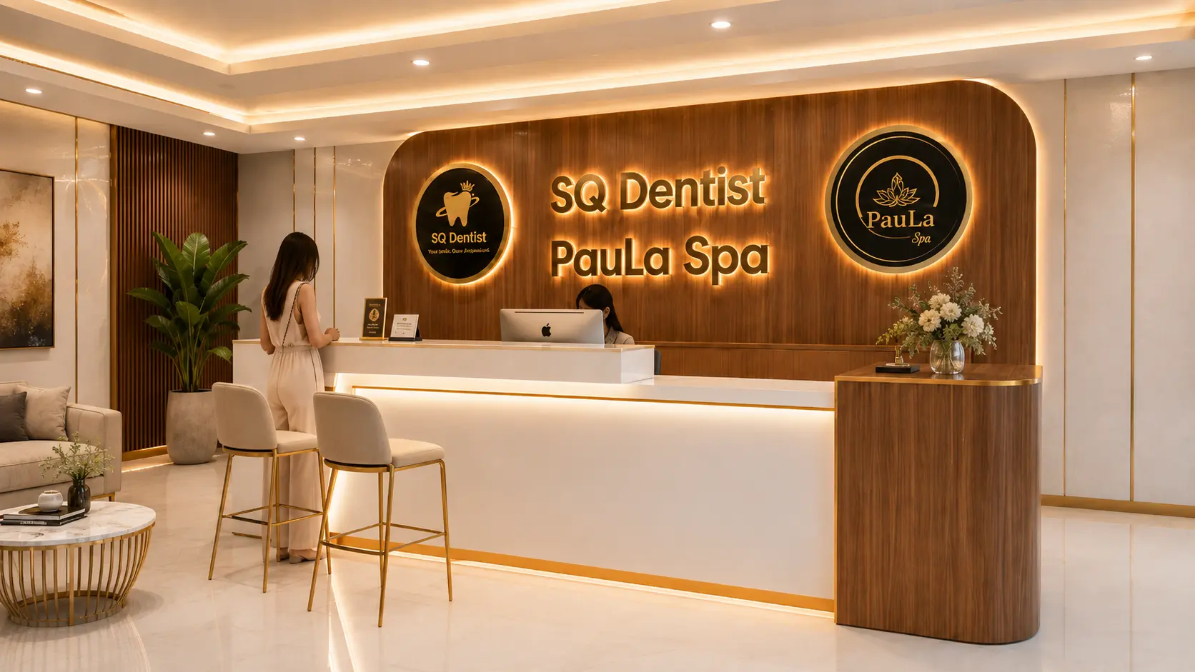 Modern and luxurious dental clinic interior