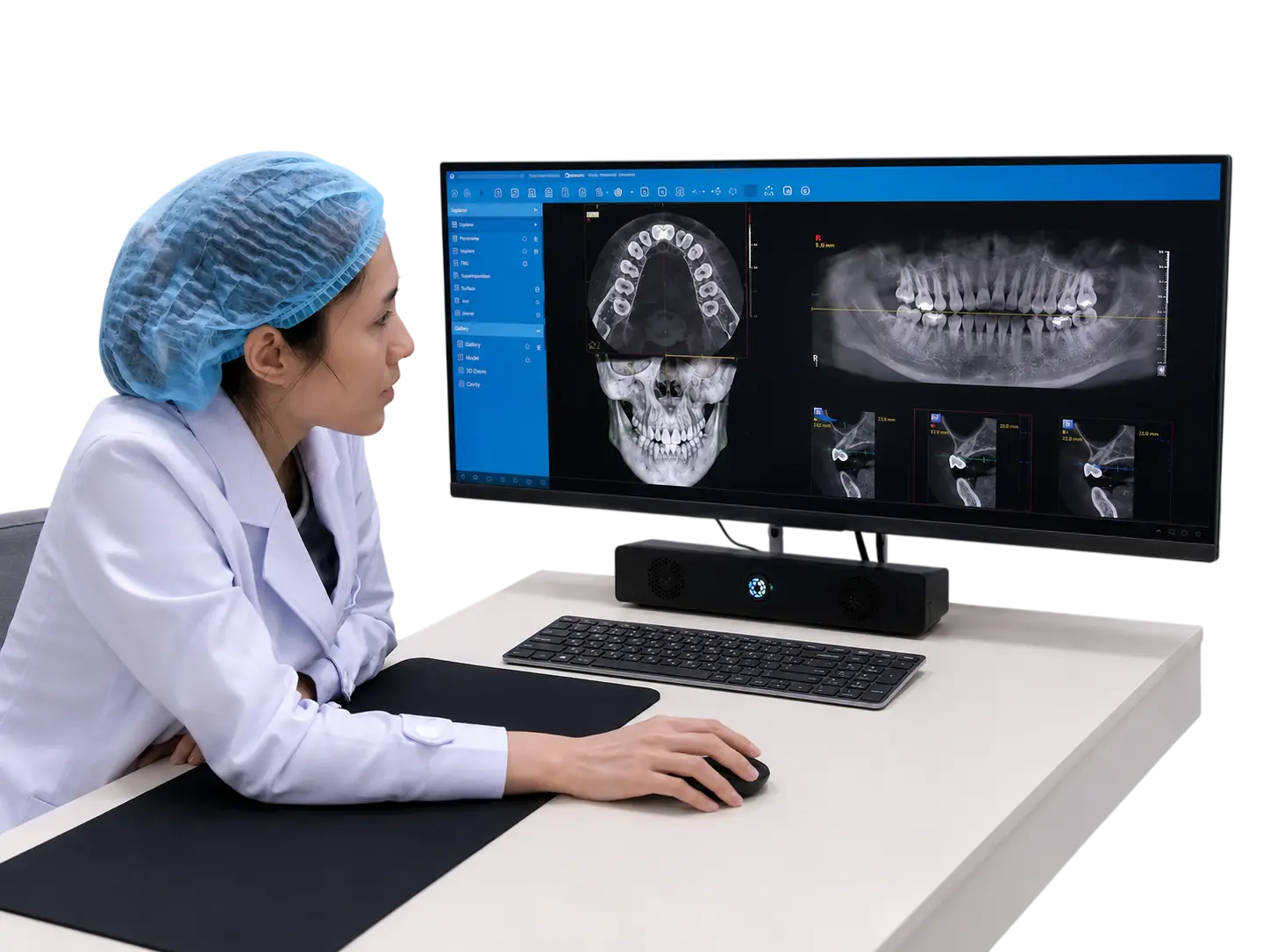 Transparent full-arch dental implant model for All-on-4 and All-on-6 treatment planning